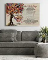 Personalized Custom As I Sit In Heaven Poem Cardinal Memorial Canvas Art  FC83 Ready To Hang Landscape Canvas white 14x11in