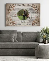 Personalized Custom I Miss You Mom Memorial Canvas Art FC84 Ready To Hang Landscape Canvas white 14x11in