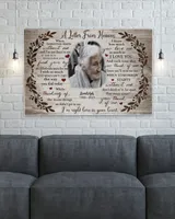 Personalized Custom A Letter From Heaven Memorial Canvas Art FC80 Ready To Hang Landscape Canvas white 14x11in