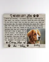 Personalized Custom I Never Left You Dog Cat Pet Memorial Canvas Art Poster DC26 Ready To Hang Landscape Canvas white 14x11in