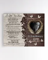 Personalized Custom A Letter From Heaven Memorial Canvas Art FC79 Ready To Hang Landscape Canvas white 14x11in