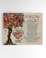 Personalized Custom As I Sit In Heaven Poem Cardinal Memorial Canvas Art  FC83 Ready To Hang Landscape Canvas white 14x11in