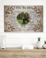 Personalized Custom I Miss You Mom Memorial Canvas Art FC84 Ready To Hang Landscape Canvas white 14x11in