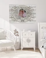 Personalized Custom As I Sit In Heaven With Photo Memorial Canvas Art FC53 Ready To Hang Landscape Canvas white 14x11in