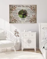 Personalized Custom I Miss You Mom Memorial Canvas Art FC84 Ready To Hang Landscape Canvas white 14x11in