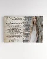 Personalized Custom A Letter From Heaven Memorial Canvas Art FC78 Ready To Hang Landscape Canvas white 14x11in