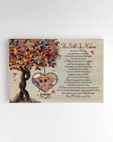 Personalized Custom As I Sit In Heaven Poem Cardinal Memorial Canvas Art  FC83 Ready To Hang Landscape Canvas white 14x11in