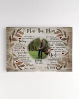Personalized Custom I Miss You Mom Memorial Canvas Art FC84 Ready To Hang Landscape Canvas white 14x11in
