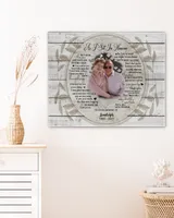 Personalized Custom As I Sit In Heaven With Photo Memorial Canvas Art FC53 Ready To Hang Landscape Canvas white 14x11in