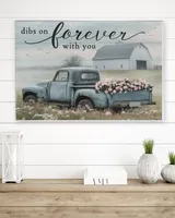 Dibs On Forever With You - Personalized Couple Canvas