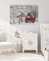 All Roads Lead Home At Christmas - Personalized Family Canvas
