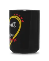 Softball Is My Valentine Mugs- Valentine Mug- For Softball Lovers Black Mug 15oz black 15oz