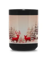 3D Christmas Mug Wrap 21 Black Mug 15oz black 15oz