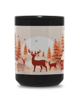 3D Christmas Mug Wrap 22 Black Mug 15oz black 15oz