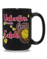 Valentine Mug- For Softball Lovers- Softball Mug Gifts Black Mug 15oz black 15oz