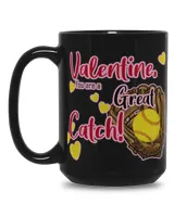 Valentine Mug- For Softball Lovers- Softball Mug Gifts Black Mug 15oz black 15oz