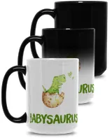 Personalised [T-REX] Funny [BabySaurus] Cute Dinosaur Gift / Family Mug , Personalized Mug, Gift for Dad, Father's Day Gift, Funny Dinosaur Mug, Mug For Dad, Butt Mug