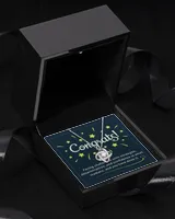 Congrats - Gift For Success - Wishing Message Card - Jewelry Gifts For Graduate, Work Anniversary, Good Result, Birthday, Job Promotion, Business, Carrier etc - Best Gift For Her or Him