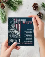 Jewelry Gift For Army Wife From Husband With Message Card - To The Best Army Wife Love Knot Silver Necklace no-gift-wrap standard-box