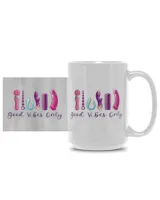 Good Vibes Only Sublimation Mug Template - Cricut Mug Press Sublimation Wrap White Mug 15oz white 15oz