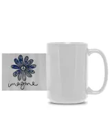 Imagine Flower White Mug 15oz white 15oz
