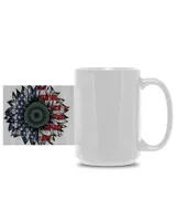 American Sunflower White Mug 15oz white 15oz