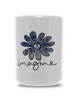 Imagine Flower White Mug 15oz white 15oz