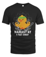 Namastay 4 feet away duck yoga Men's Standard T-Shirt black s