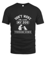 Don't make me use my dog trainnig voice Men's Standard T-Shirt black s