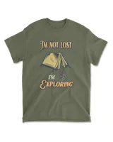 I'm Not Lost I'm Exploring Vintage Men's Standard T-Shirt military-green s