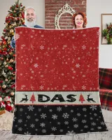 Personalized Christmas Blanket, Xmas Holiday Blanket, Custom Soft Cozy Sherpa Fleece Throw Blankets, Christmas Gift for Fbus00289 Das XMASBL03 Premium Mink Sherpa Blanket (60x80in) white 60x80in