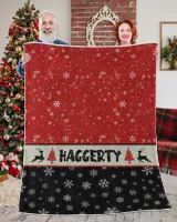 Personalized Christmas Blanket, Xmas Holiday Blanket, Custom Soft Cozy Sherpa Fleece Throw Blankets, Christmas Gift for Fbus04260 Haggerty XMASBL03 Premium Mink Sherpa Blanket (60x80in) white 60x80in