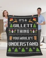 GILLETT-NT-XM17-01 Premium Mink Sherpa Blanket (60x80in) black 60x80in