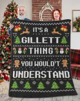 GILLETT-NT-XM17-01 Premium Mink Sherpa Blanket (60x80in) black 60x80in