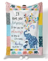 I will love you forever Premium Mink Sherpa Blanket (60x80in) black 60x80in