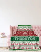 Merry Christmas Fleece Blanket, Personalized Christmas Blanket Gifts for Fbus04205 Thornton XMASBL01 Premium Mink Sherpa Blanket (60x80in) white 60x80in