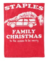 STAPLES-NT-XM6 Cozy Plush Fleece Blanket (60x80in) red 60x80in