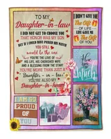 To My Daughter In law I Did Not Get To Choose You That Honor Was My Son's - Daughter In Law Blanket