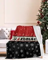 Personalized Christmas Blanket, Xmas Holiday Blanket, Custom Soft Cozy Sherpa Fleece Throw Blankets, Christmas Gift for Fbus08378 Kubiak XMASBL03 Cozy Plush Fleece Blanket (60x80in) white 60x80in