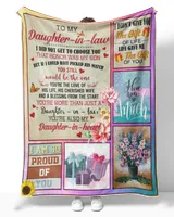 To My Daughter In law I Did Not Get To Choose You That Honor Was My Son's - Daughter In Law Blanket