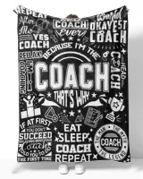 Blanket Gift for Coach Cozy Plush Fleece Blanket (60x80in) white 60x80in