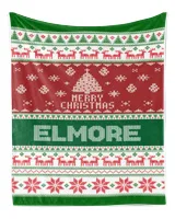 Merry Christmas Fleece Blanket, Personalized Christmas Blanket Gifts for Fbus02681 Elmore XMASBL01 Cozy Plush Fleece Blanket (50x60in) white 50x60in