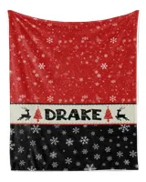 Personalized Christmas Blanket, Xmas Holiday Blanket, Custom Soft Cozy Sherpa Fleece Throw Blankets, Christmas Gift for Fbus01205 Drake XMASBL03 Cozy Plush Fleece Blanket (50x60in) white 50x60in