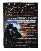 To my daughter, love your mom Cozy Plush Fleece Blanket (30x40in) black 30x40in