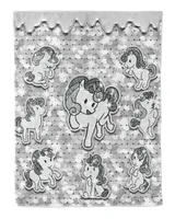 Unicorn Sivler Glitter Cozy Plush Fleece Blanket (30x40in) white 30x40in
