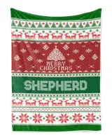 Merry Christmas Fleece Blanket, Personalized Christmas Blanket Gifts for Fbus04157 Shepherd XMASBL01 Cozy Plush Fleece Blanket (30x40in) white 30x40in