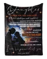To my daughter, love your mom Cozy Plush Fleece Blanket (30x40in) black 30x40in