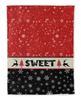 Personalized Christmas Blanket, Xmas Holiday Blanket, Custom Soft Cozy Sherpa Fleece Throw Blankets, Christmas Gift for Fbus01109 Sweet XMASBL03 Cozy Plush Fleece Blanket (30x40in) white 30x40in