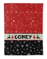 Personalized Christmas Blanket, Xmas Holiday Blanket, Custom Soft Cozy Sherpa Fleece Throw Blankets, Christmas Gift for Fbus06482 Coney XMASBL03 Cozy Plush Fleece Blanket (30x40in) white 30x40in