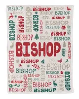 Personalized Christmas Blanket with Name, Custom Name Blanket for Baby, Custom Blanket with Christmas Tree, Christmas Gift for Fbus02860 Bishop XMASBL02 Cozy Plush Fleece Blanket (30x40in) white 30x40in